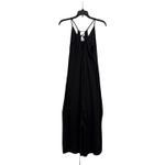 Topshop  Black Satin Lace Up Back One Piece Romper Size Women's 4 Photo 1