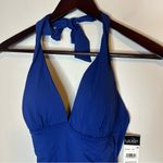 Lauren Ralph Lauren Swim Beach Club Solid Molded Cup Halter Tankini Top V Photo 2