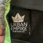 Women's Urban Empire Black & Neon Green Paisley Sports Bra Size XS EUC #4351 Photo 3