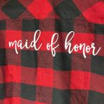 Burnside buffalo print maids of honor flannel shirt long sleeve wedding medium Photo 6