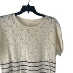 Sundance Women's Size Medium Lace Western Cape Floral Striped Top Photo 1