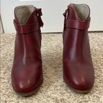 Boden Wine / Burgundy Ankle Boots with Chunky Stacked Heel Photo 11