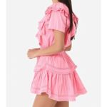 Love Shack Fancy  Natasha Dress in Vivid Pink Size Small Photo 2