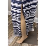 Soma Dress Blue / White V-Neck Pullover Sleeveless Long Maxi sz Large Coastal Photo 12