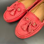 Coach Tassel Loafers Pinkish Red Pebbled Leather Women’s Loafers Size 7.5B Photo 4