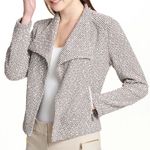 Calvin Klein Flyaway Black Multi Open Waterfall Long Sleeve Blazer Jacket Small Photo 1