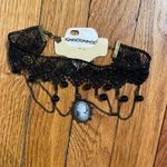 Gothic Victorian Lace Choker Necklace Black Cameo Beads Steampunk Adjustable Photo 2