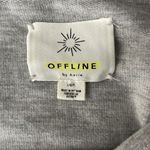 Offline cropped soft cotton blend sweatshirt. Size large. Elastic waist band. Gray Photo 3