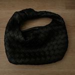 Anthropologie NEW Black Harper-Vanessa Woven Leather Handbag Hobo Knot Handle Shoulder Bag Purse Photo 0