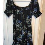 Francesca's Francesca’s Blue Rain blue/black floral mini dress, Size Small Photo 7