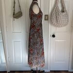 Y2k animal floral print midi dress Brown Photo 7