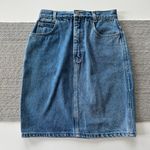 Vintage 80s 90s Calvin Klein Blue Denim Jean Mini Pencil Skirt Sz 6 Fits 0 2 4 Photo 2