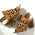 Vince Camuto Cutout Nubuck Heeled Sandals- Deverly Size 9.5 Photo 5