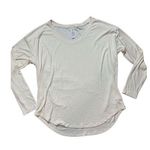 Athleta  cream long sleeve hi low hem tee shirt sz L Photo 0