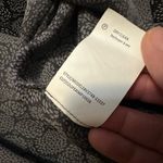 Vince  Covered Placket Print Silk Shirt in Black Shark Gray Blouse Size 2 Photo 4