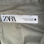 ZARA  Green Linen Belted Sleeveless‎ Vest  Medium Photo 3