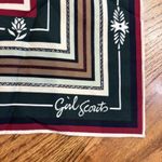Vintage Girl Scouts Striped Paisley Neck Scarf Bandana USA 31 x 32 Polyester Photo 1