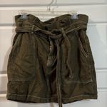 Free People  Army Green Paper Bag Tie Waist Splendor in the Grass Skirt Size 12 Photo 2