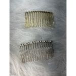 Vintage Hair Combs Set Of 3 With Faux Pearl & Tortoiseshell Design For Women Gold Photo 2