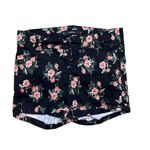 Torrid Women's Size 12 Black Floral Sateen Shorts Summer Vacation Photo 2