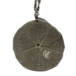 VTG International Pewter 1974 Sand Dollar Pendant 24” Silver Tone Chain Necklace Photo 5
