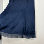 Marc Jacobs 100% Silk Womens Dress Sz 4 Navy Blue Mesh Ruffle Sheer Babydoll Photo 10