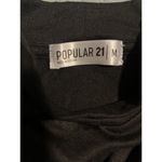 Popular 21 Bodysuit Black Knit Top Crew Neck Women's Medium Short Sleeve NEW Photo 6