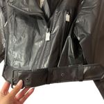 ZARA NWT! Charcoal Gray Transparent Water Repellent Cropped Biker Jacket Photo 8