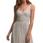 Anthropologie Hitherto Fleur BHLDN Dress 4 Gray Lace Formal Prom Bridesmaid Photo 1