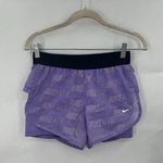 Nike  Air Short Women Small Purple Logo Athletic Yoga Running Fitness Workout Gym Photo 0