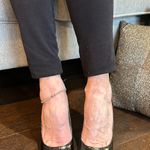 Moda Spana Snakeskin Heels Black Photo 2