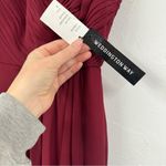 Weddington Way  Burgundy Satin Sleeveless Bridesmaid Maxi Dress Womens 6 Formal Photo 4