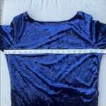 Navy Blue Velour/Velvet Dress long sleeve size large Photo 5