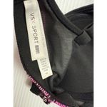 Victoria's Secret  VSX Sport Bra Padded Racerback‎ Black Pink Logo 32C Photo 3