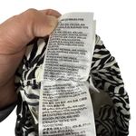 H&M NWT Women’s Wide Leg Linen-Blend Patterned Pants Black/White M Photo 11