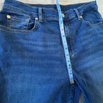 7 For All Mankind The Modern Straight Jeans Women 31x25 Raw Hem Cropped (cut) Photo 6