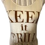 JC Fits Inc Graphic Tan Keep It Trill Love & Hope Graphic Tank Top Women Sz S Photo 2