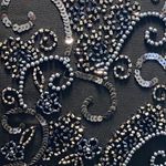 JKara New York dress Petite Black Long Beaded crew neck Detail Dress Size 14P Photo 9