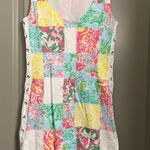 Lilly Pulitzer Delia Multi State Patchwork Lace-up Shift Dress Size 4 Photo 1