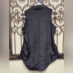 Rock & Republic black sleeveless button down top with embellished collar Photo 1