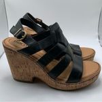 Born Bernese Strappy Cage Leather Strap Platform Cork Wedge Sandal SZ10 1299 Size 10 Photo 0