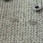 Brand New Genuine Diamonds with Garnet Stones S925 Claw Setting earrings/studs Silver Photo 4