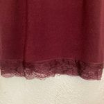 Lulus Burgandy Tank Lace Slit Midi Dress Size Small Photo 4