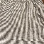 J Crew Factory women’s Linen blend pull on short black and white stripe Sz S NWT Photo 5