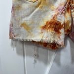 We The Free  Denim Shorts 2 Tie Dye Rave Button Fly Bermuda High Rise Hippie Photo 3