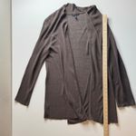 Eileen Fisher  Linen Cardigan Large‎ Brown Draped Open Front Coastal Minimalist Photo 5