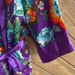 Victoria's Secret Victoria’s Secret gold label vintage purple floral satin robe set large one size Photo 2