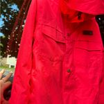 The North Face women’s hooded hyvent neon orange jacket Photo 4