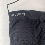 Bebe Black Mesh Crossback Sports Bra Photo 3