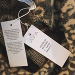 Vasna Leopard Sweater Dress (Made in Italy) Pocket Cowl Neck Mustard Size XL NWT Photo 7